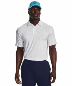 Under Armour Playoff 3.0 Printed Polo White/Static Blue