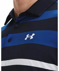 Under Armour Playoff 3.0 Stripe Polo Midnight Navy/Blue -Clubs Shop under armour playoff 3 0 stripe polo midnight navy blue p12695 27685 image