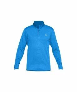 Under Armour Storm SF Heather Snap Mock - BLUE CIRCUIT