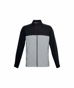 Under Armour Stormproof Golf Rain Jacket - Mod Gray/Black