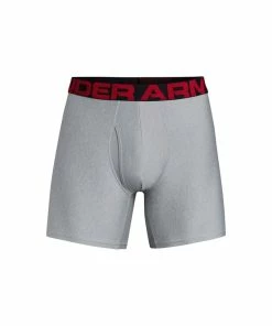 Under Armour Tech 6in 2 Pack Boxers - Mod Gray Light Heather/Gray