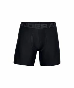 Under Armour Tech 6in Boxerjock 2pk - Black/Black