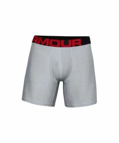 Under Armour Tech 6in Boxerjock 2pk - Mod Gray/Jet Gray