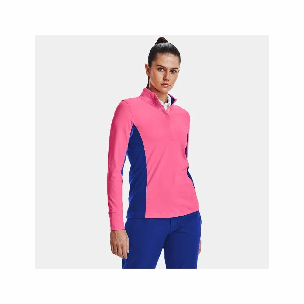 Under Armour Womens Storm Midlayer Zip PINK PUNK/Blue 6 Under Armour Womens Storm Midlayer Zip PINK PUNK/Blue - Image 4