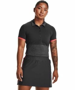 Under Armour Womens Zinger Point SS Polo Jet Gray