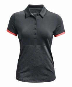 Under Armour Womens Zinger Point SS Polo Jet Gray -Clubs Shop under armour womens zinger point ss polo jet gray p8149 16588 image