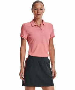 Under Armour Womens Zinger Point SS Polo Pink Sands